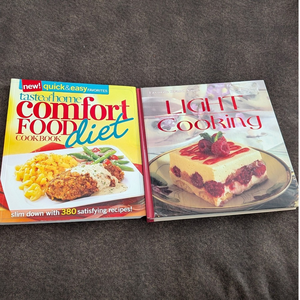 Taste of Home Comfort Food Diet & Light Cooking Cookbook Set‎ Hardcover 2 Books